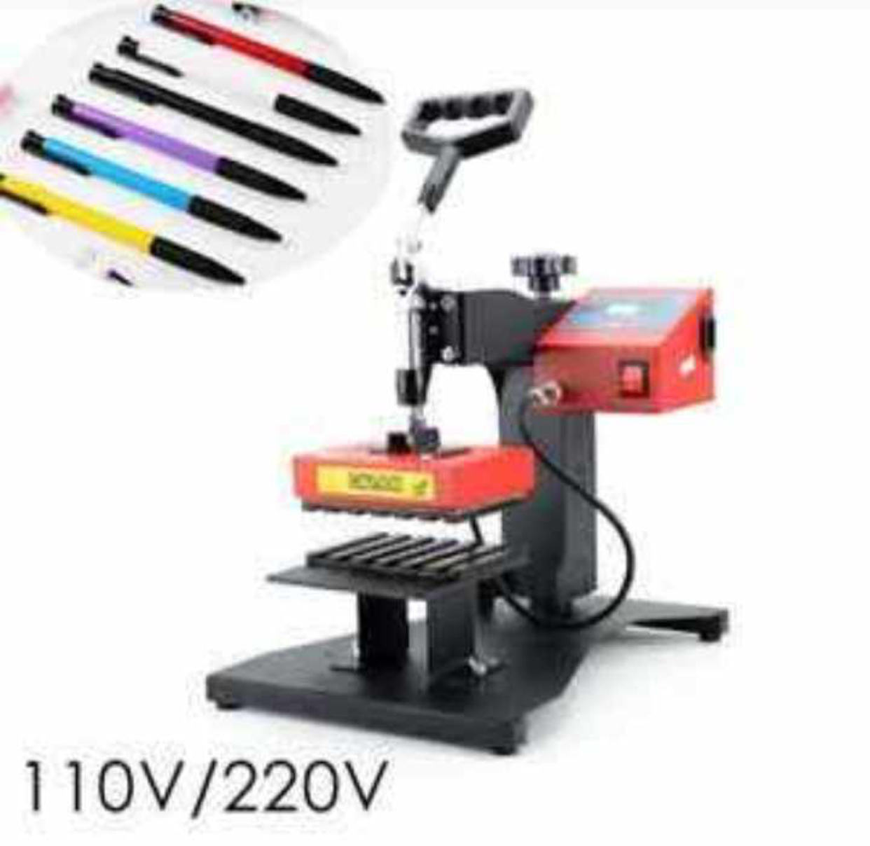 Pen Heat Press Machine, 6 in 1 Pen Heat Press Transfer Machine Digital 3D Sublimation Heat Press Machine Logo Transfer Printing Machine for DIY Pen Printing 110V 350W