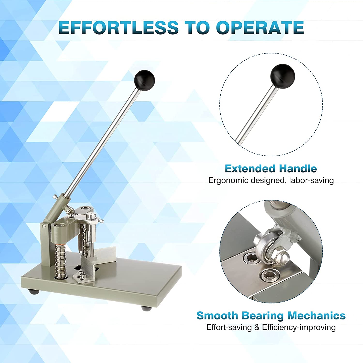 Corner Rounder Cutter Machine, 2 Dies R6 R10 1.2”/ 30mmThickness Heavy Duty Paper Corner Cutter Punch with Paper Holding Device - Image 3