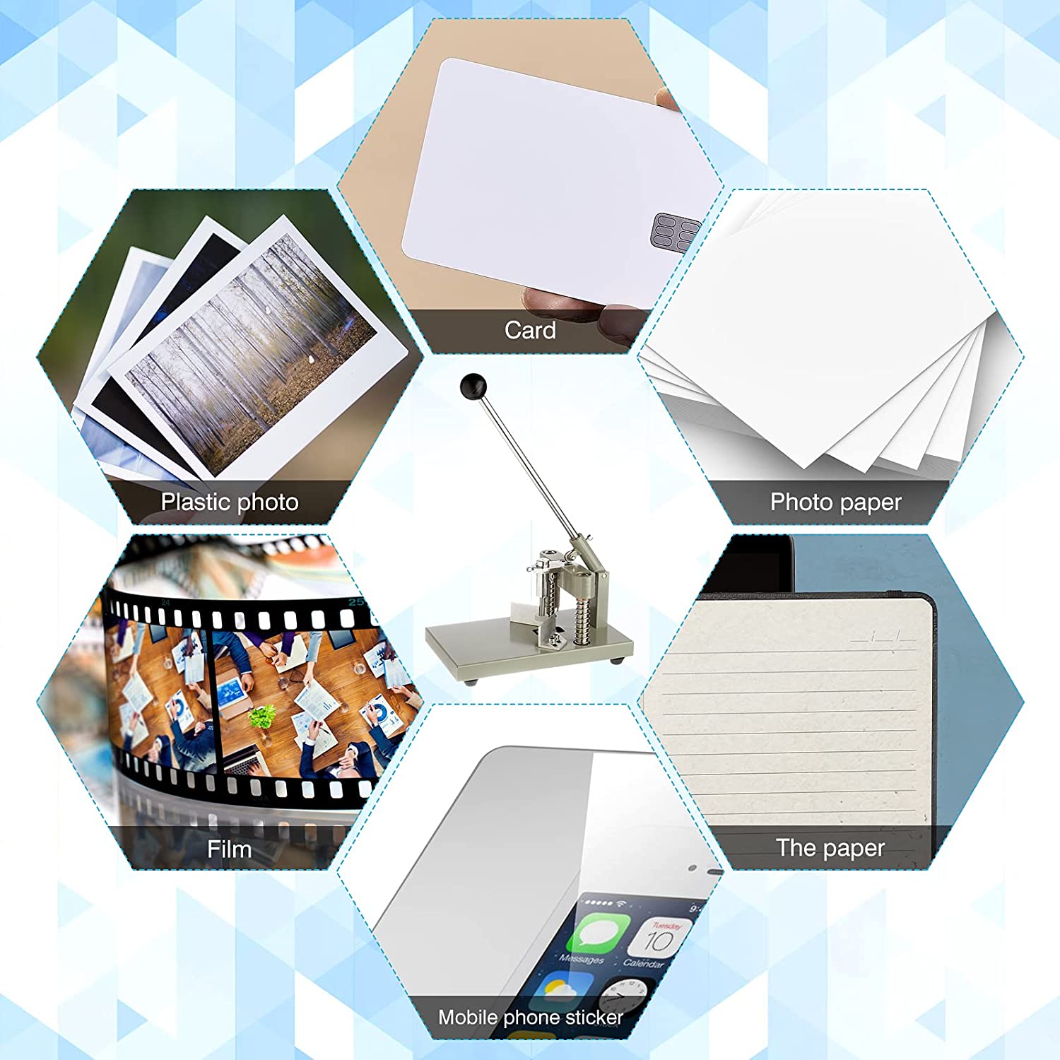 Corner Rounder Cutter Machine, 2 Dies R6 R10 1.2”/ 30mmThickness Heavy Duty Paper Corner Cutter Punch with Paper Holding Device - Image 6