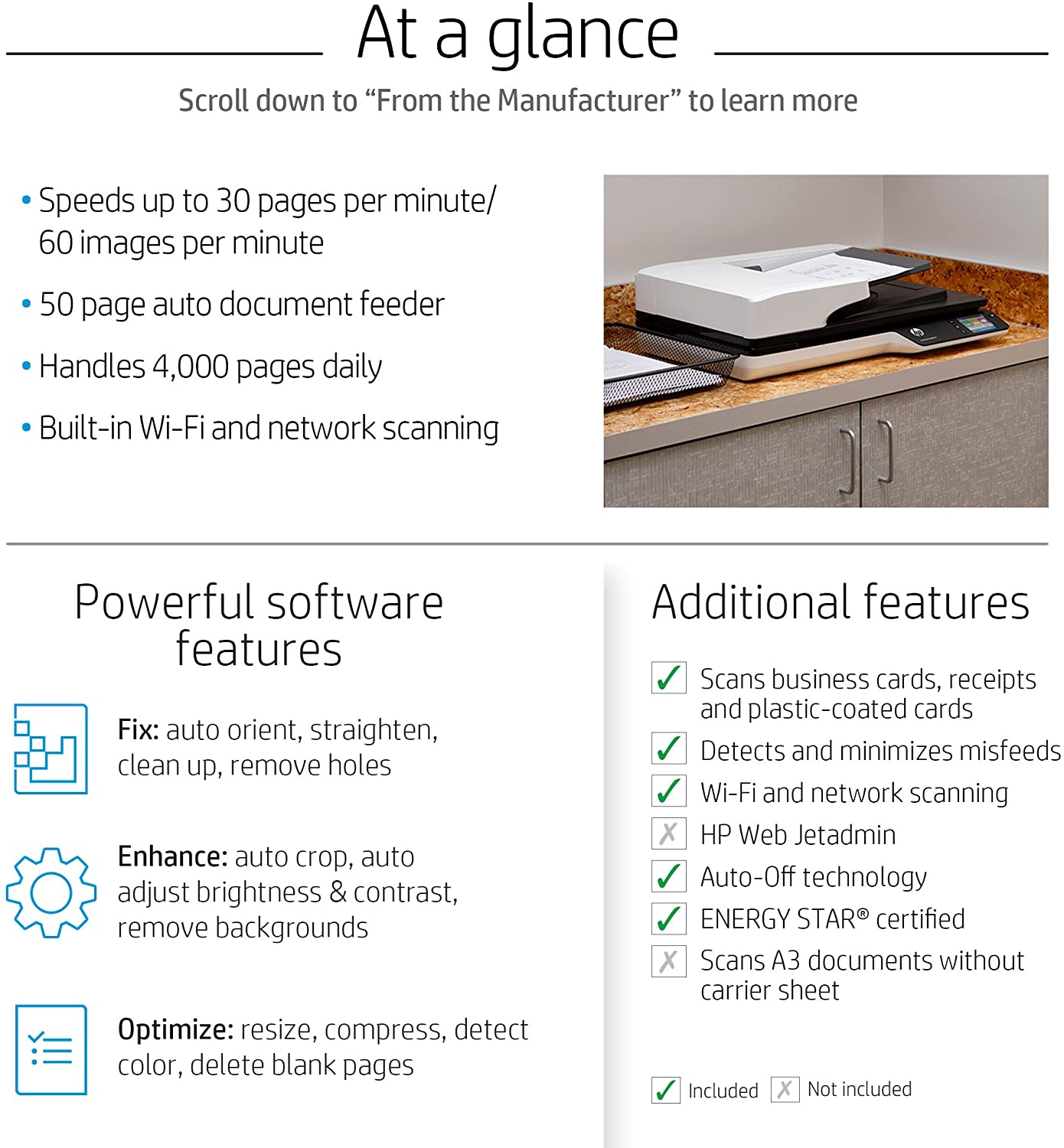 Affordable HP ScanJet Pro 4500 fn1 Network Scanner (L2749A) - Image 4